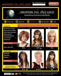 Webphotographix Homepage Design Layout - universal wigs