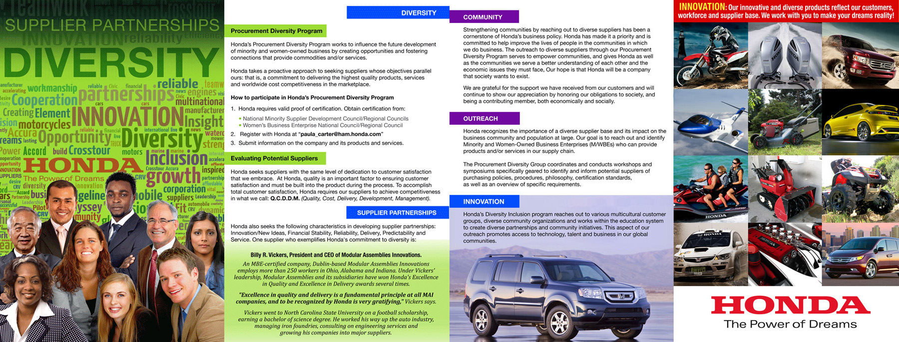 Honda marketing brochures