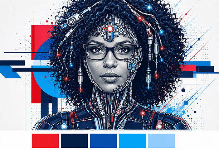 Blue and Red Color Key