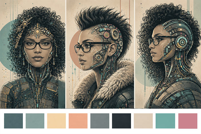 Muted Modernist Color Palette Key 1