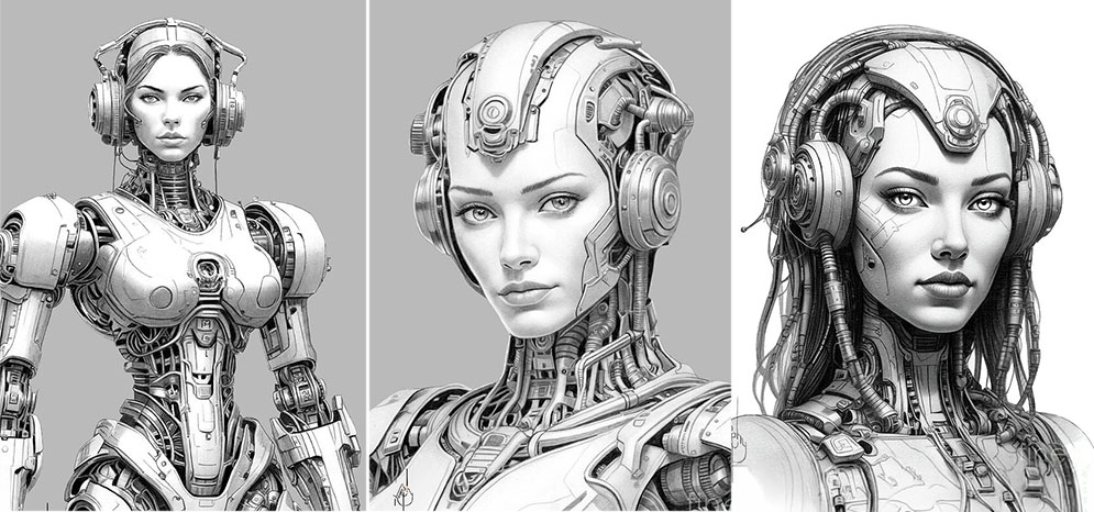 Pencil illustration style reference images
