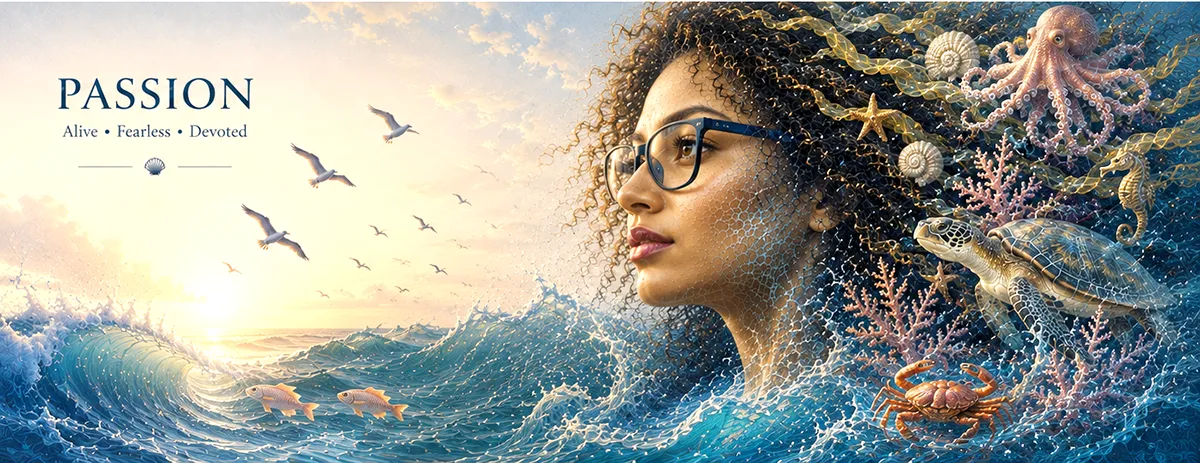 Long landscape banner application for The Ocean Within