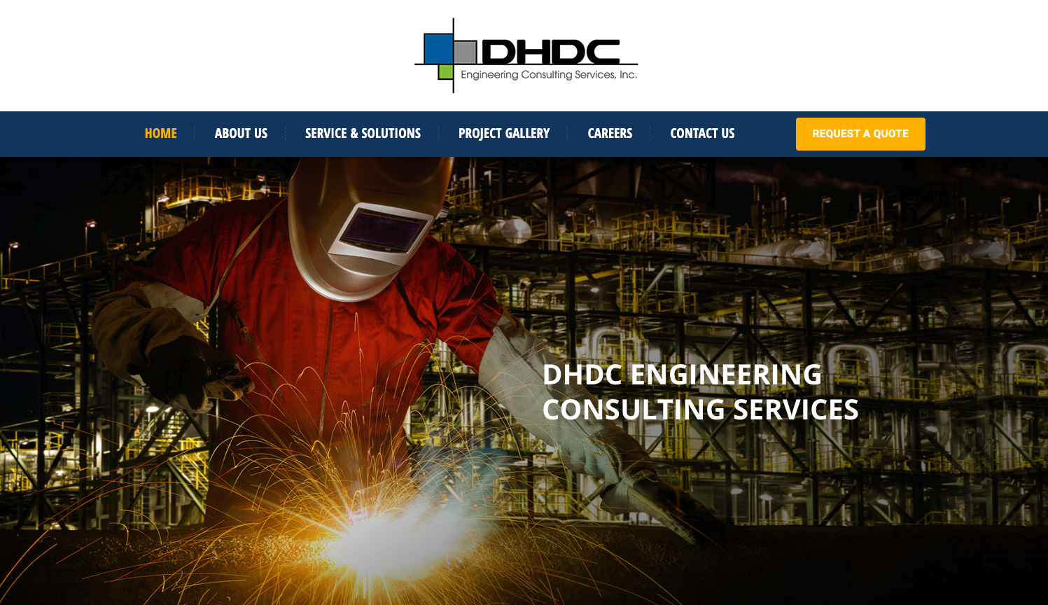DHDC Engineering website design