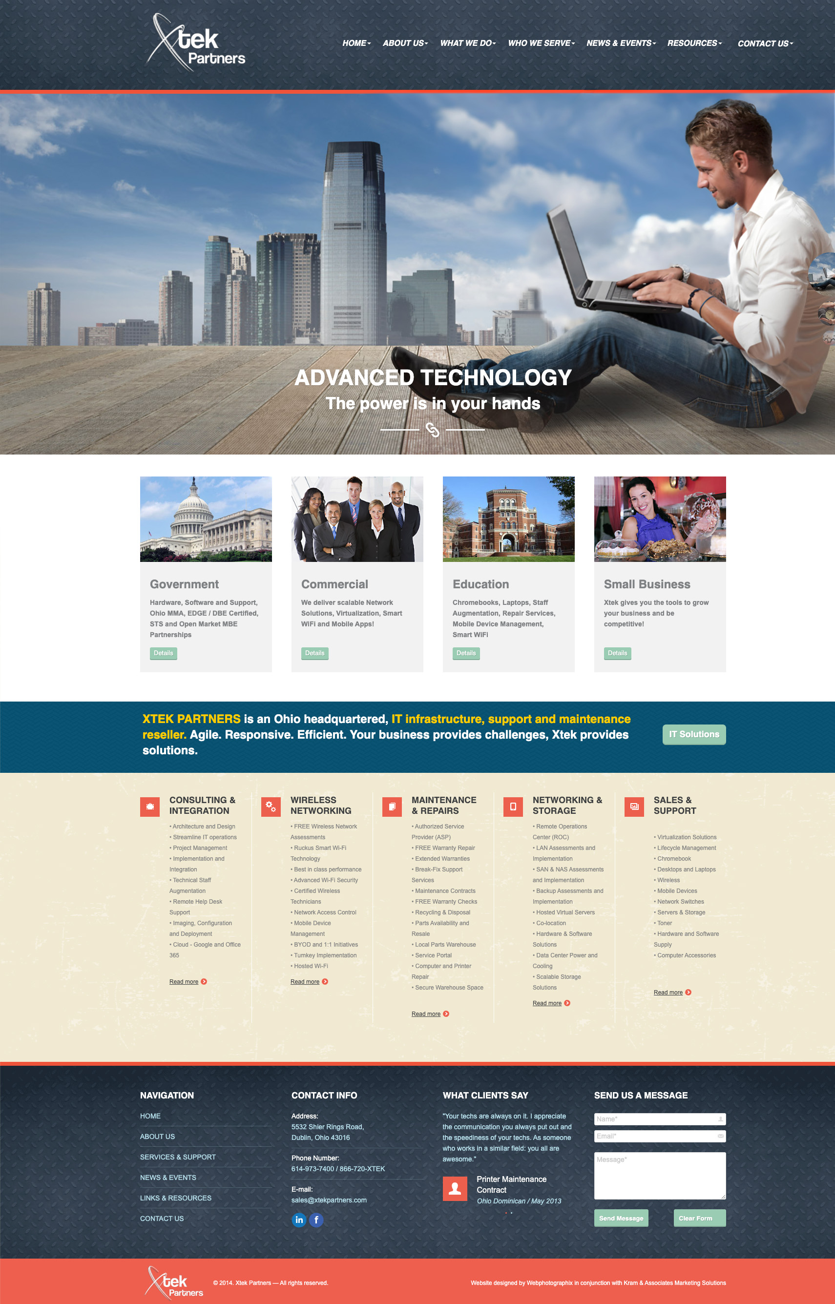 XTEK Partners full website overview
