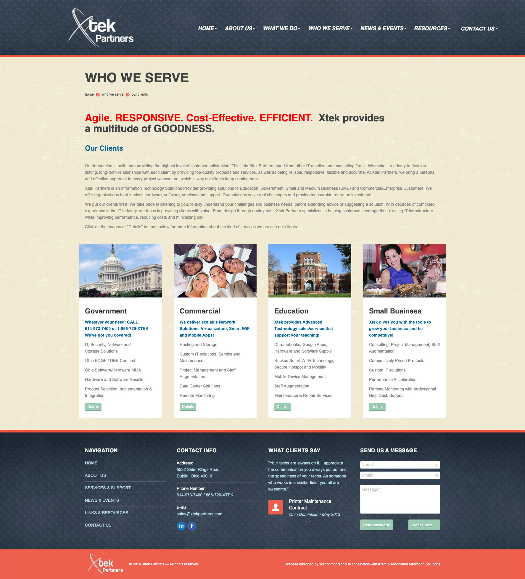 XTEK Partners full website overview