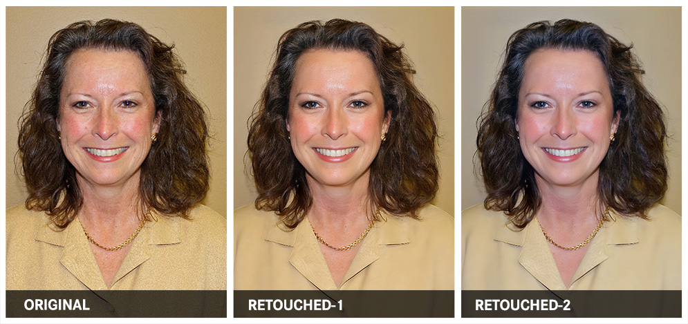 Staff photo retouching and lighting correction by Giselle White