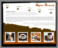 Webphotographix Homepage Design Layout - Higher Ground Coffee
