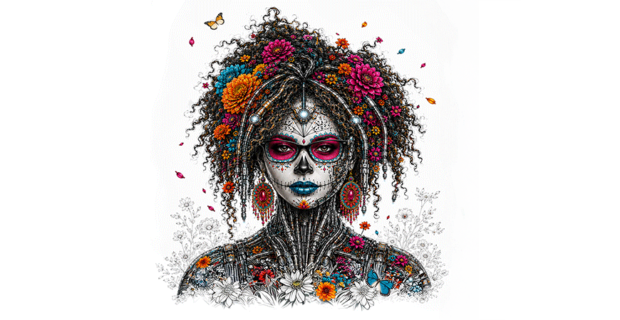 Final AI Exploration image entitled Ghost In Bloom