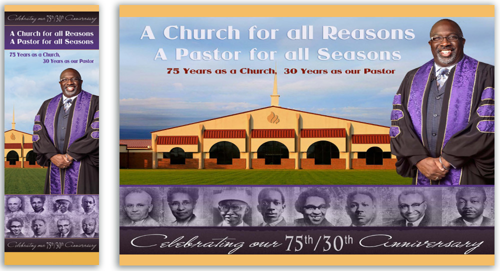 First Church of God 75/30th Anniversary Indoor Signage