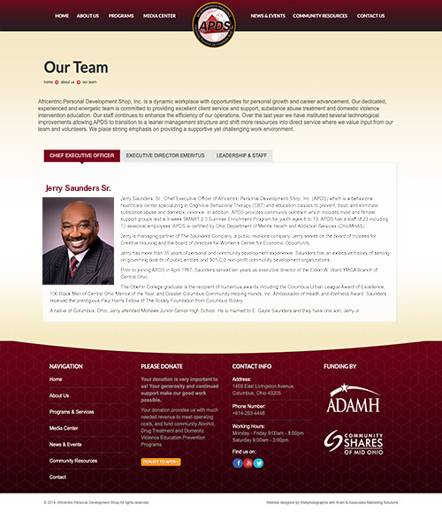 Original APDS Website team page