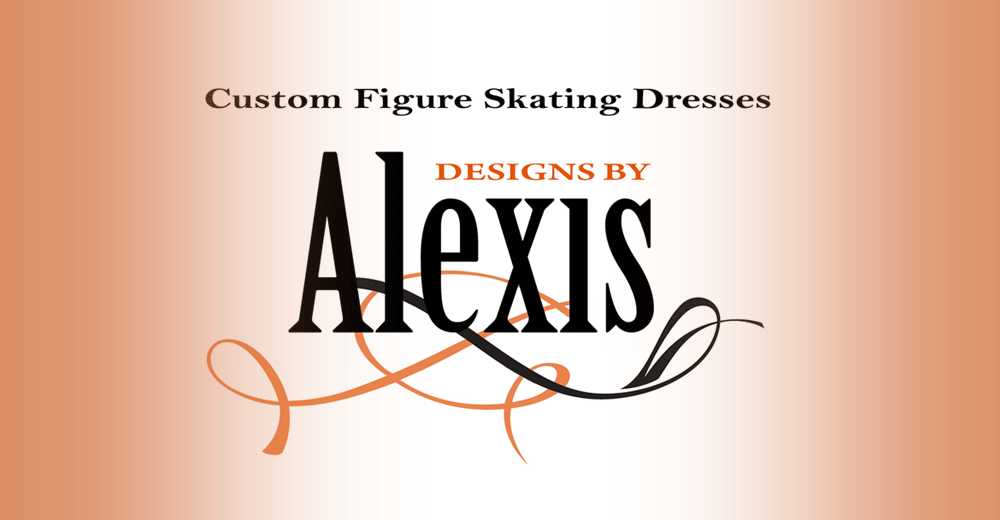 Alexis custom figure skating dresses logo variation