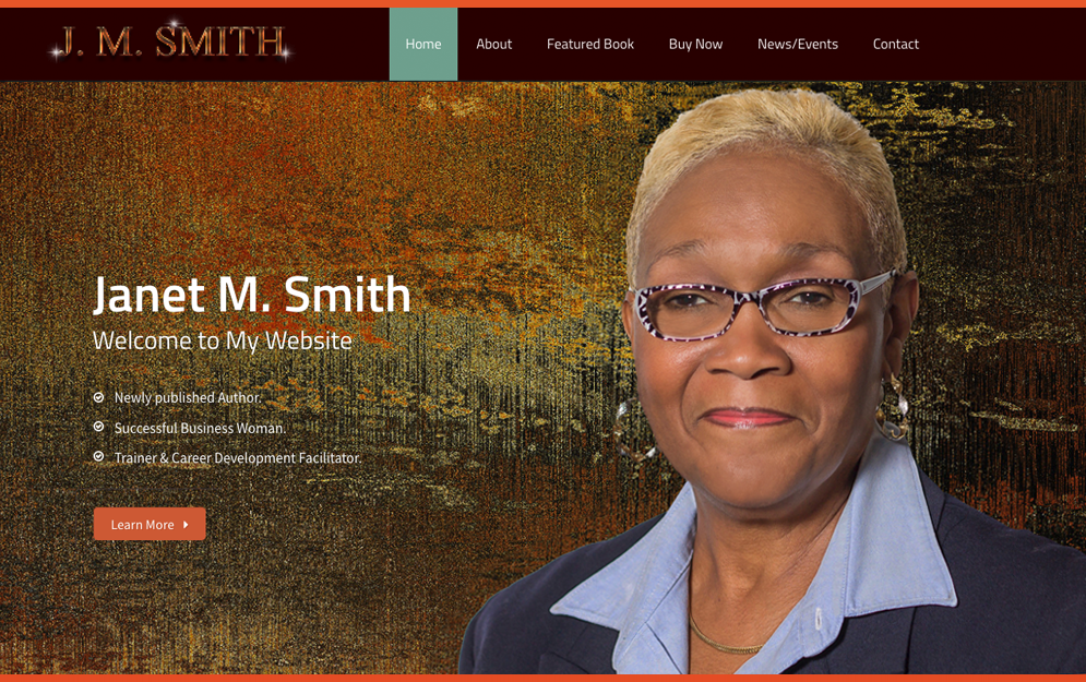 The Fire Within responsive website hero design