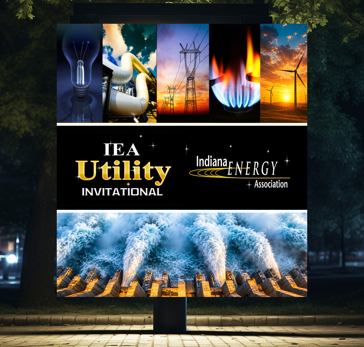 Indiana Energy Association event signage variation