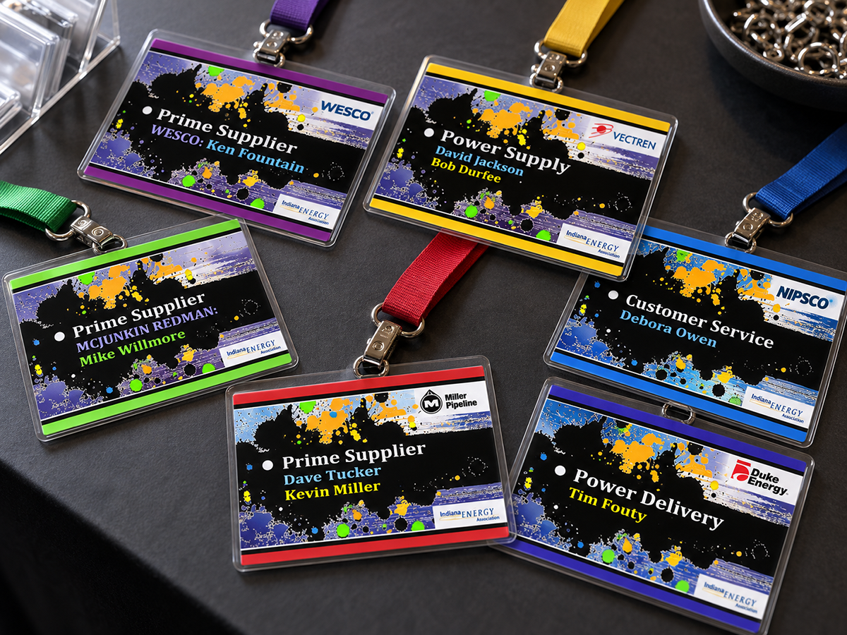 Indiana Energy Association conference name tags