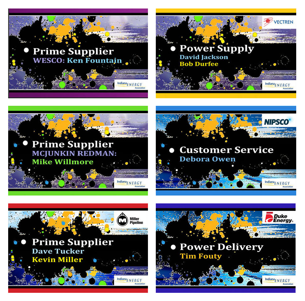 Indiana Energy Association attendee name plates