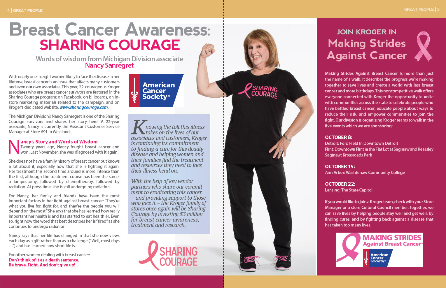 Kroger quarterly magazine volume two pages four and five