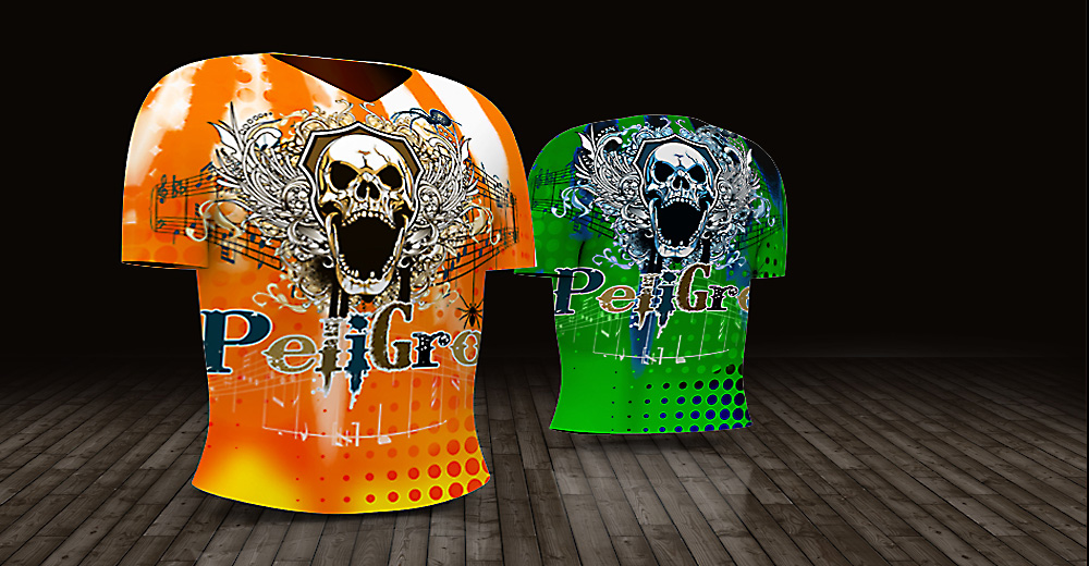 Peligro 3D band T-shirt merchandise mockups