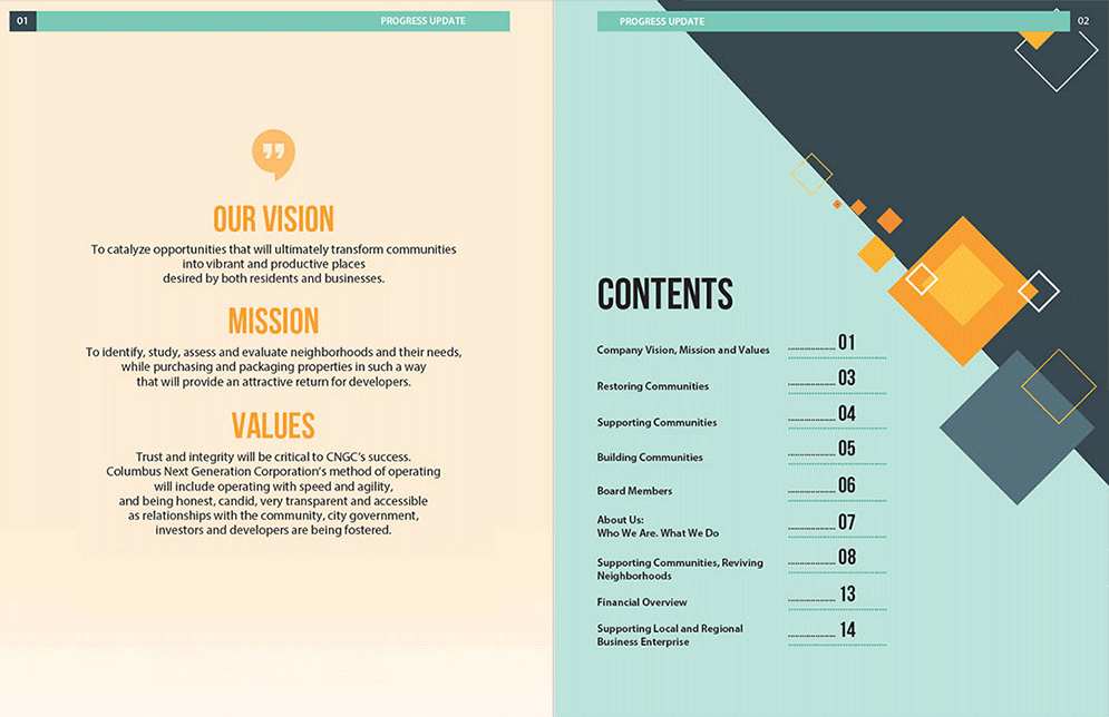 NextGen Progress Update interior spread