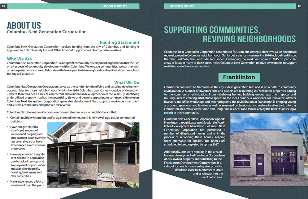 NextGen Progress Update interior spread