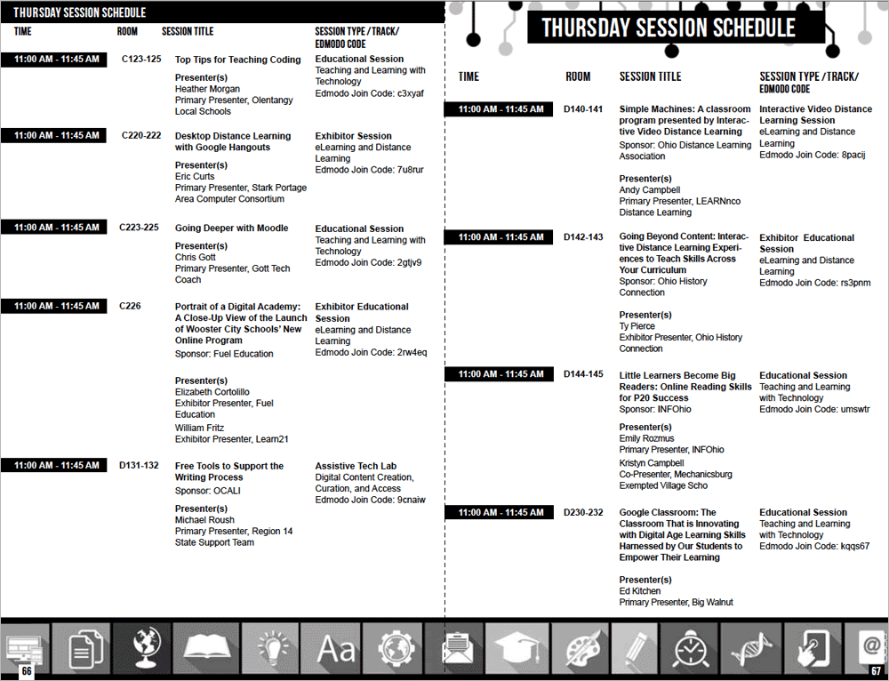 OETC Conference Program Guidebook interior