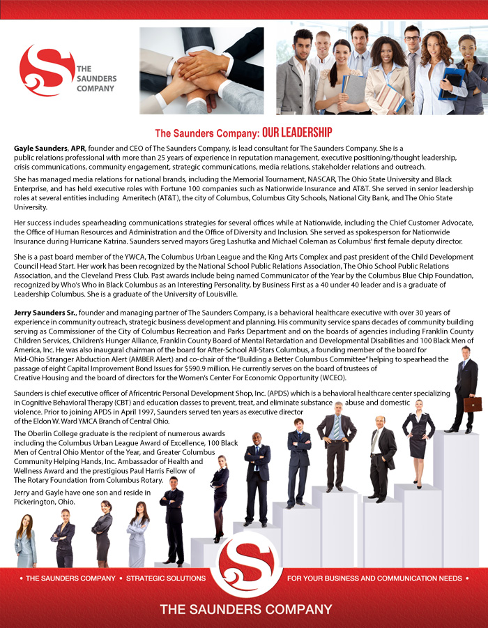 The Saunders Company Capabilities Statement Back