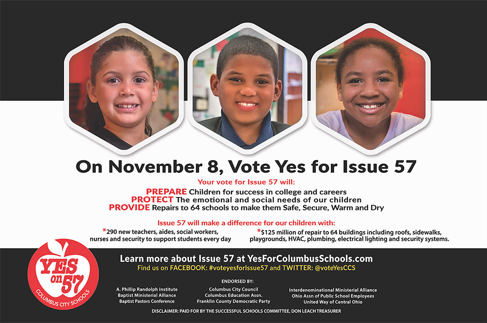 The Saunders Company Vote YES on Issue 57 campaign materials