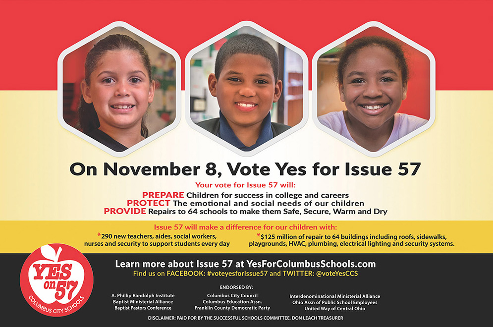 The Saunders Company Vote YES on Issue 57 campaign materials