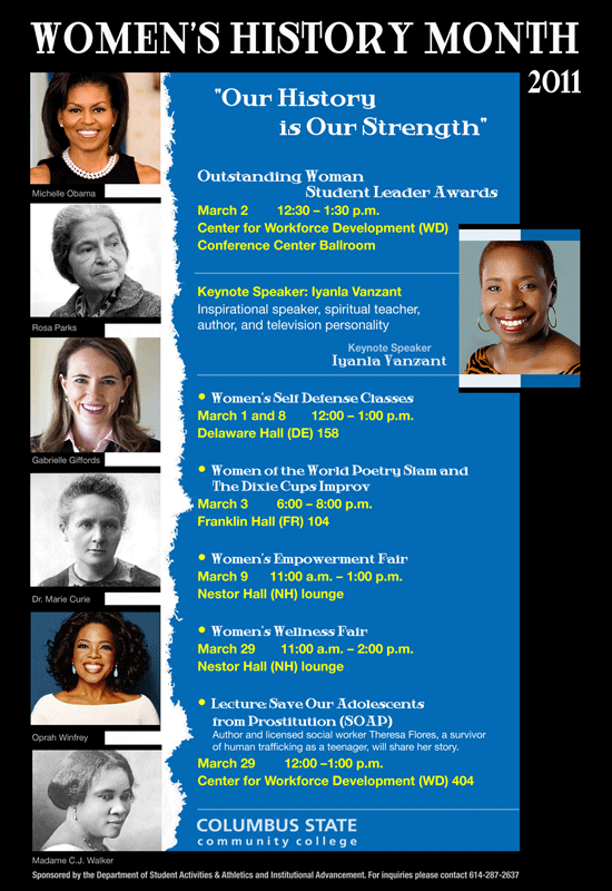 Women’s History Month 2011 Program & Collateral — project view 3 by Giselle White / Webphotographix
