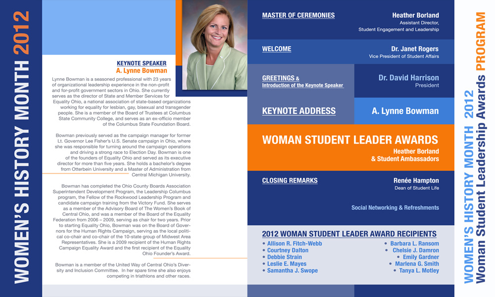 Women’s History Month Program — project view 2 by Giselle White / Webphotographix