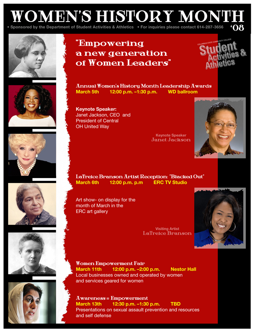Women’s History Month 2011 Program & Collateral — project view 4 by Giselle White / Webphotographix