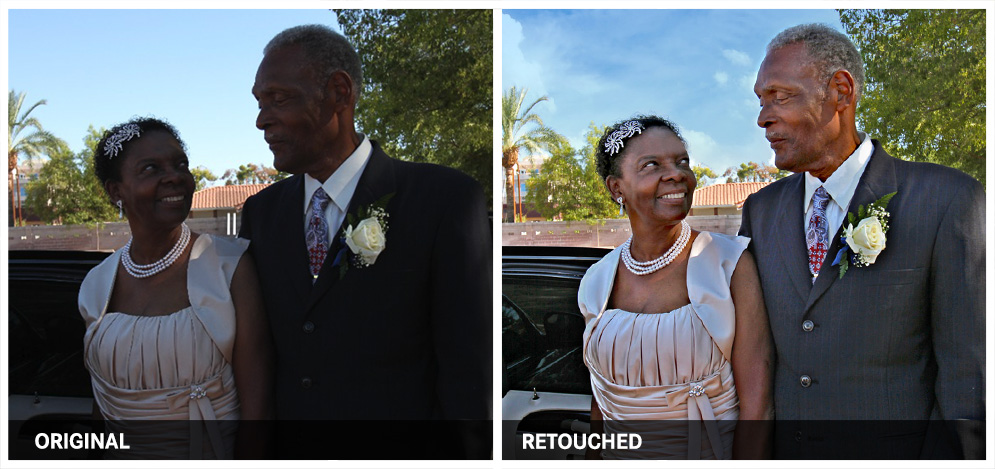 WEDDED BLISS – Sweet 75... Love at last! photo retouching example 1 — Webphotographix