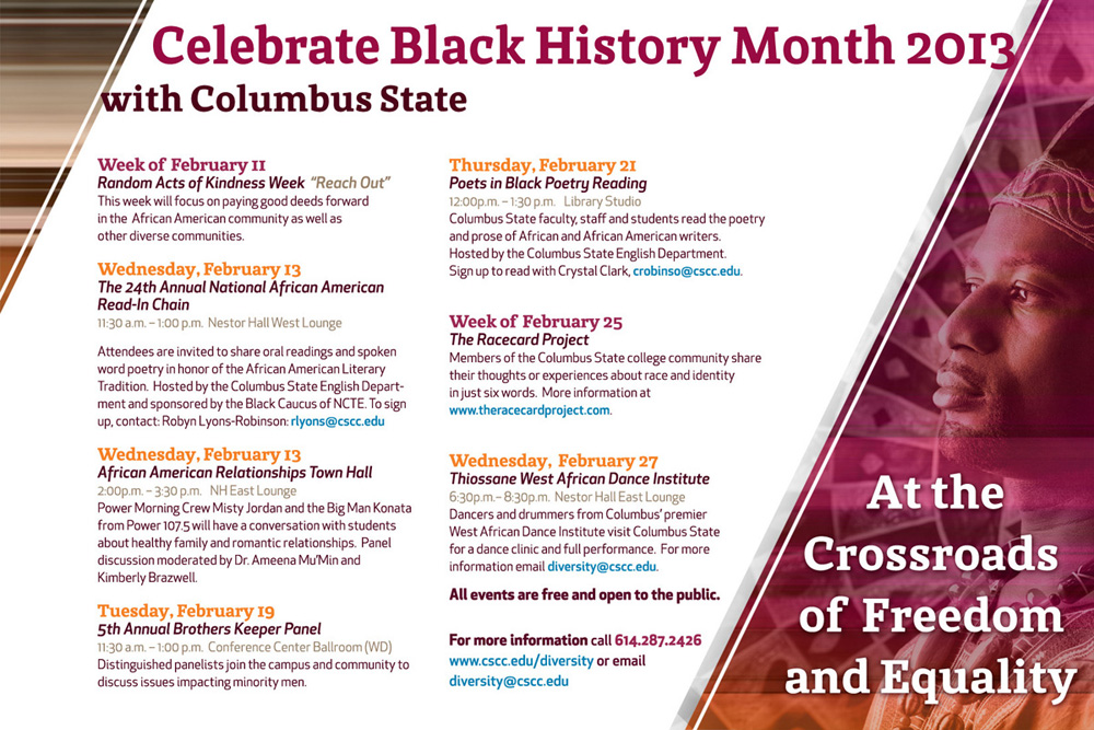 Columbus State Black History Month Poster