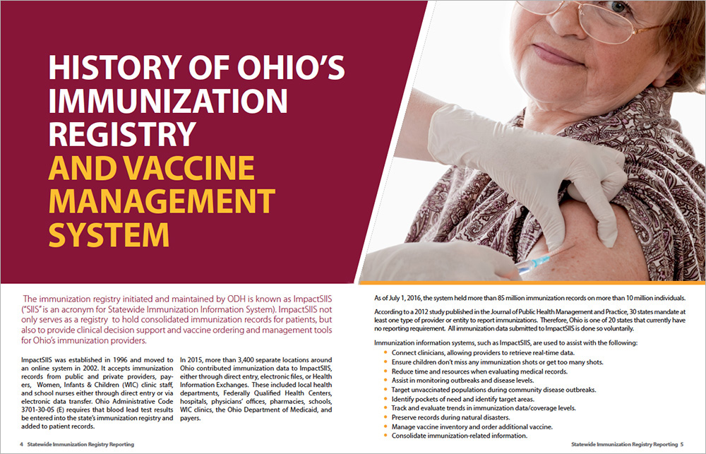 Ohio Department of Health Statewide Immunization Registry Report interior