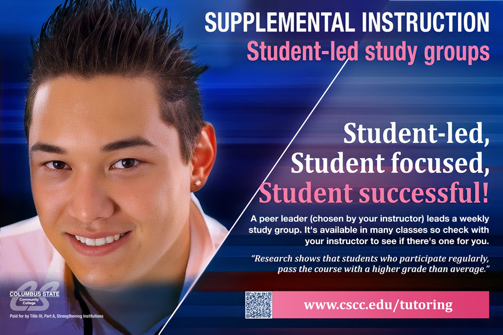 Columbus State Supplemental Tutoring Poster: Asian Student