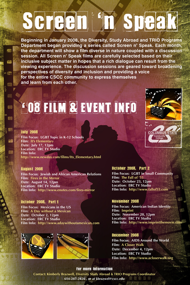 Columbus State Screen and Speak Poster