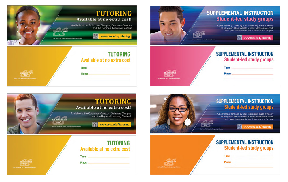 Columbus State Tutoring and Supplemental Tutoring Bookmarks