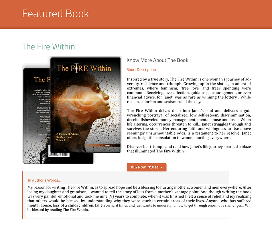 The Fire Within Book Design