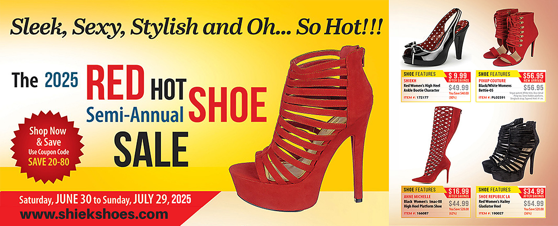 Shiek Shoes Online Exclusive Retail Ad