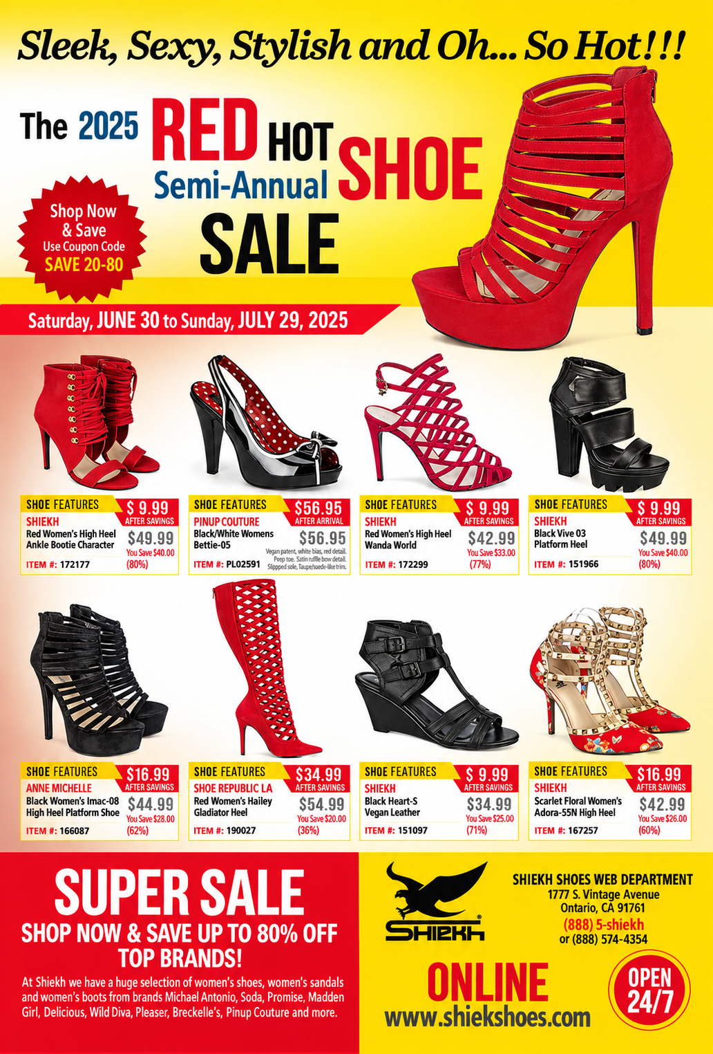 Shiek Shoes Online Exclusive Retail Ad