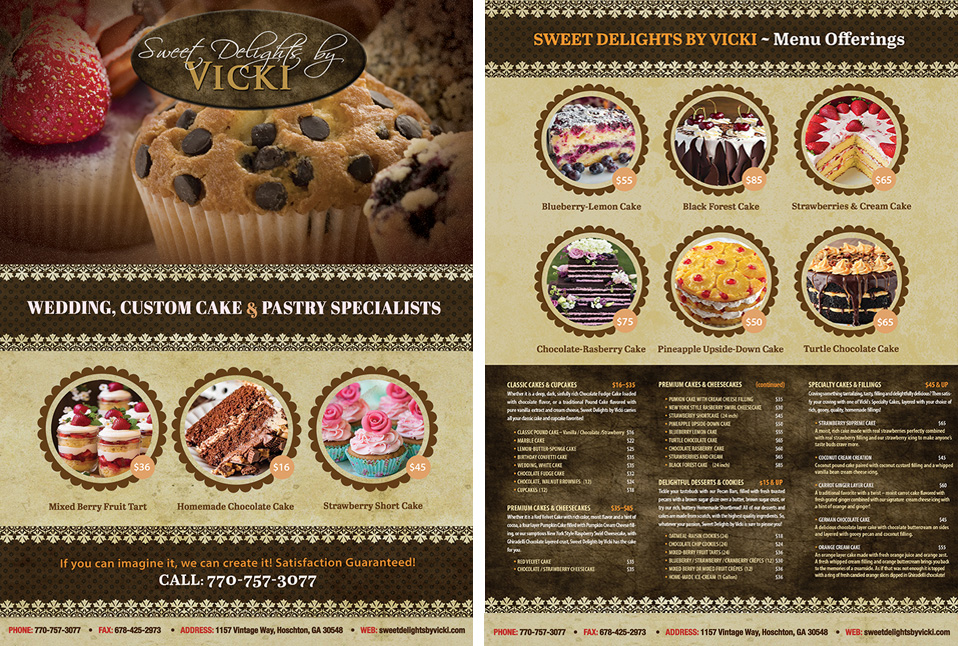 Sweet Delights Bakery Retail Materials