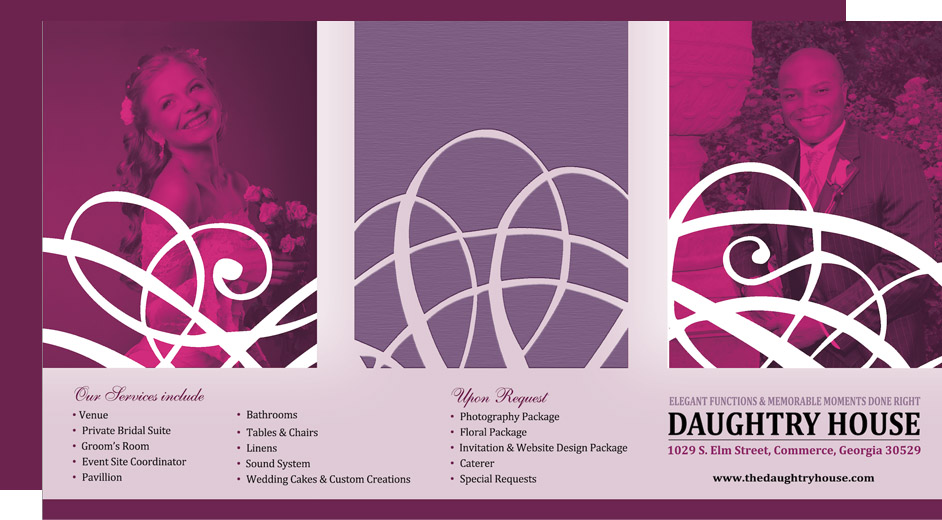 The Daughtry House promotional postcard back