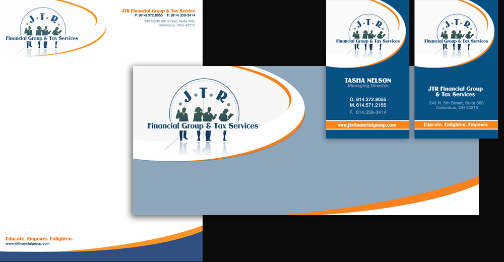JTR Financial Group corporate stationery option one