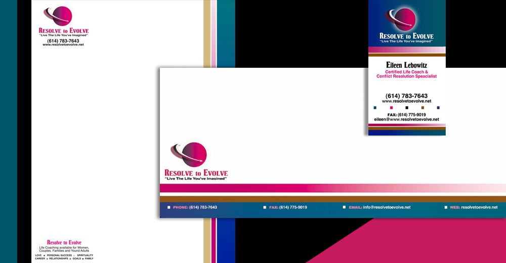 Resolve to Evolve corporate stationery