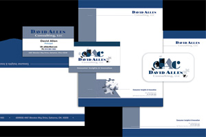 David Allen Consulting stationery and corporate identity design by Giselle White