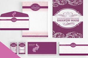 Daughtry House stationery and corporate identity design by Giselle White