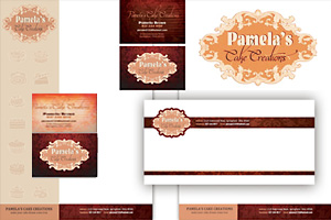 Pamela's Cake Creations stationery and corporate identity design by Giselle White