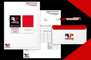 Resources Plus stationery and corporate identity design by Giselle White