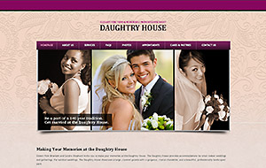 The Daughtry House weddings and event facility website