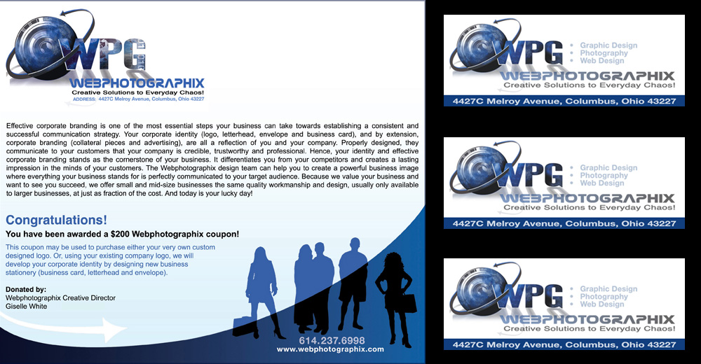 Webphotographix promotional giveaway labels.
