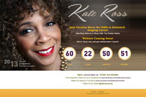 Kate Ross music branding including logo, stationery, business cards, and website design